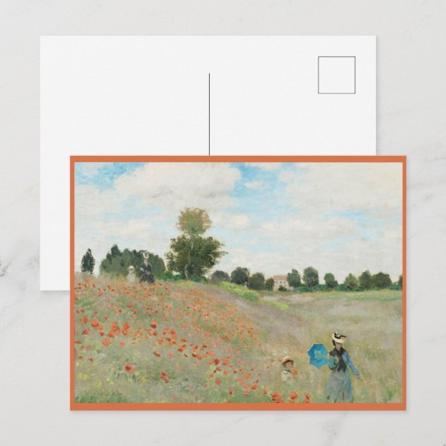 Cartão Postal Vintage Primavera Claude Monet (Frente/Verso)