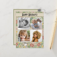 Vintage Primavera Red Daisy Birds Foto