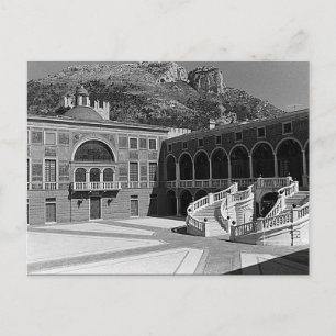 Cartão Postal Vintage Principado Mônaco Palace Courtyard