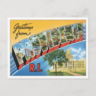 Cartão Postal Vintage Providence Rhode Island