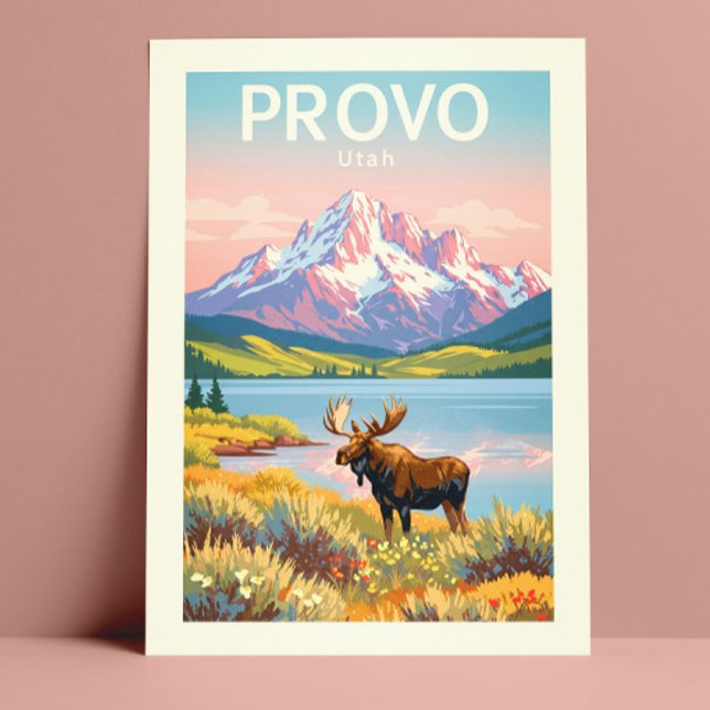 Cartão Postal Vintage Provo Utah (Criador carregado)