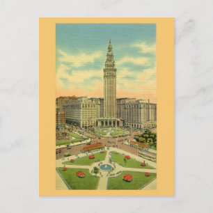Cartão Postal Vintage Public Square Cleveland Ohio