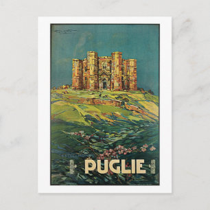 Cartão Postal Vintage Puglia Itália viagem Ad