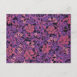 Cartão Postal Vintage Purple Pink Jasmine por William Morris