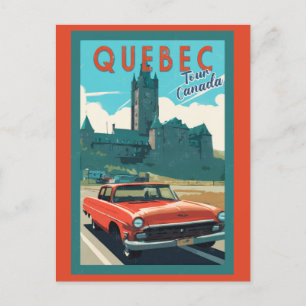 Cartão Postal Vintage Quebec Canada Chateau Frontenac Viagem