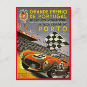 CARTÃO POSTAL VINTAGE RACING - PORTUGAL GRAND PRIX 1955 POSTCARD