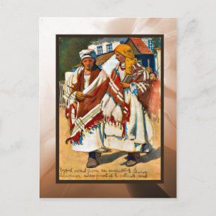Cartão Postal Vintage raparigas poloneses