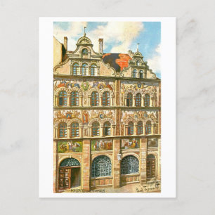 Cartão Postal Vintage Rathaus Konstantanz Alemanha