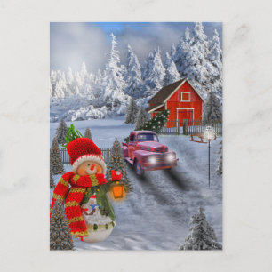 Cartão postal Vintage Red Truck