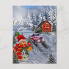 Cartão postal Vintage Red Truck