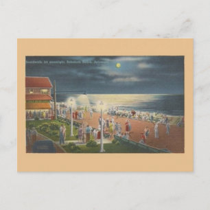 Cartão Postal Vintage Rehoboth Beach por Placa de Posto Moonligh