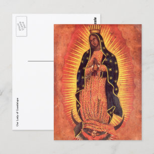 Cartão Postal Vintage Religion Virgin Mary Nossa Senhora de Guad