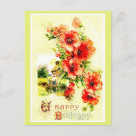 Cartão Postal Vintage Reproduction A Buquê de Desejos Postcard