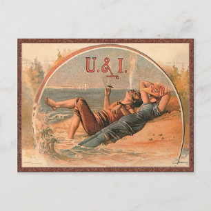 Cartão Postal Vintage Retro Ama Cartão-Postal