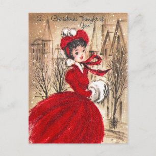 Cartão postal Vintage retro Christmas Holiday