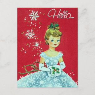 Cartão postal Vintage retro Christmas Holiday