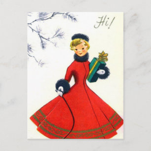 Cartão postal Vintage retro Christmas Holiday