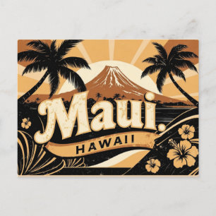Cartão Postal Vintage & Retro de Maui, Havaí