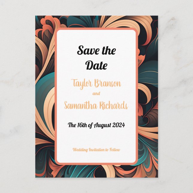 Cartão Postal Vintage Retro Floral (Frente)