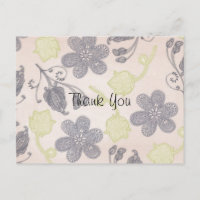 Vintage Retro Floral Paisley Personalize Obrigado