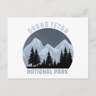Cartão Postal Vintage retro Grand Teton National Park Wyoming