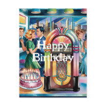 Vintage Retro Jukebox, Jantar, Bolo De Aniversário