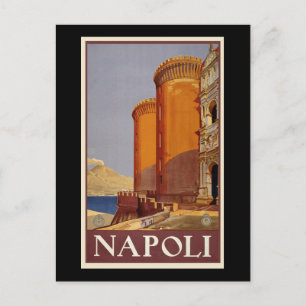 Cartão Postal Vintage Retro Napoli Itália Viagem Turismo italia