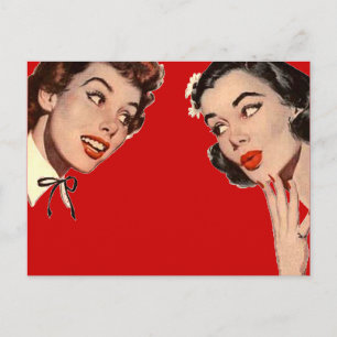 Cartão Postal Vintage Retro Women Gossisies