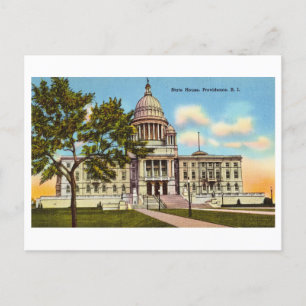 Cartão Postal Vintage Rhode Island Capital / Casa do Estado