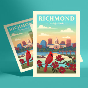 Cartão Postal Vintage Richmond Virginia