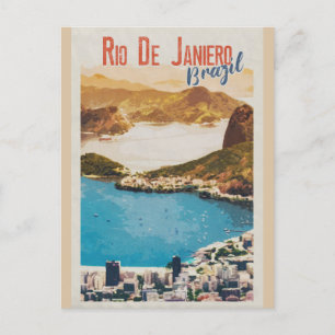 Cartão Postal Vintage Rio de Janeiro Brasil - Viagem