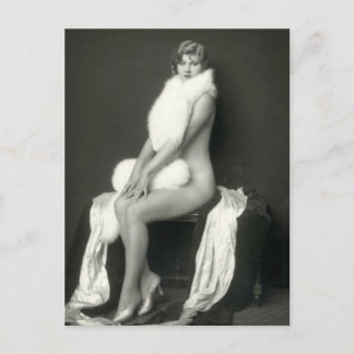 Cartão Postal Vintage risque Pin up, foto da garota