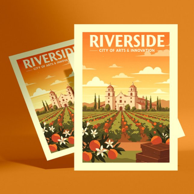 Cartão Postal Vintage Riverside (Criador carregado)