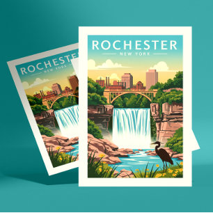 Cartão Postal Vintage Rochester Nova York