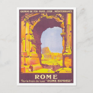 Cartão Postal Vintage Roma Express