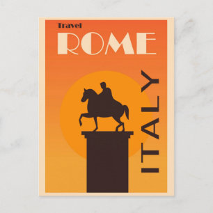 Cartão Postal Vintage Roma Itália Viagem