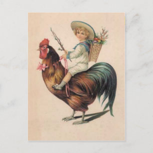 Cartão Postal Vintage Rooster