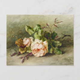Cartão Postal Vintage Rosas por Margaretha Roosenboom