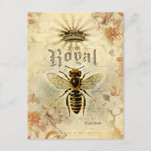 Cartão Postal Vintage Royal Bee
