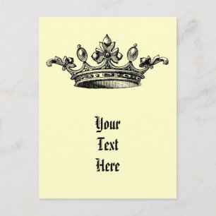 Cartão Postal Vintage Royal Crown