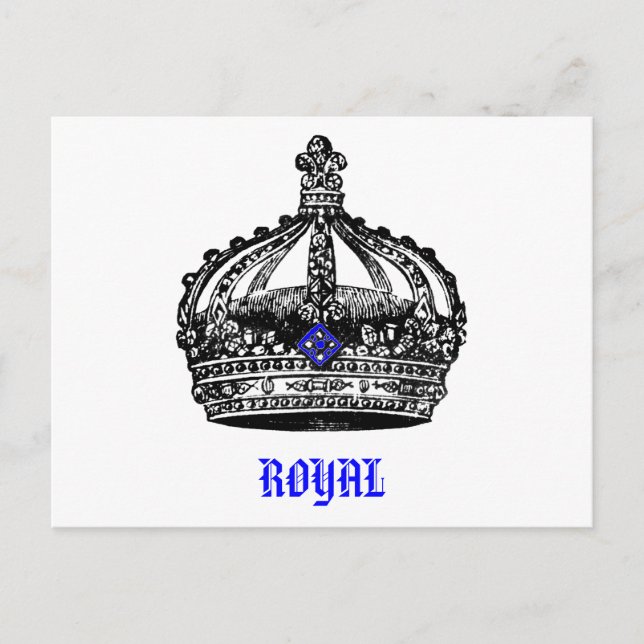 Cartão Postal Vintage Royal Crown (Frente)
