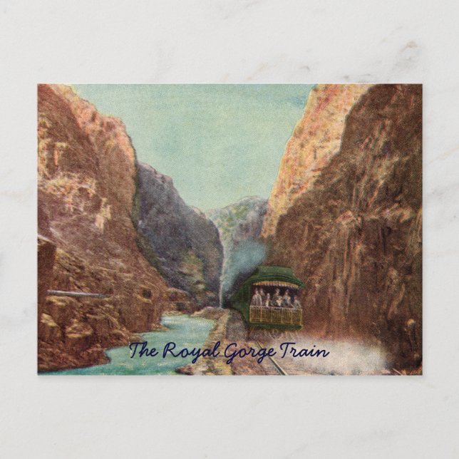 Cartão postal Vintage Royal Gorge Train (Frente)