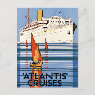 Cartão postal Vintage Royal Mail Atlantis Cruises