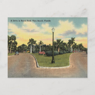 Cartão Postal Vintage, Royal Park, Vero Beach, Flórida