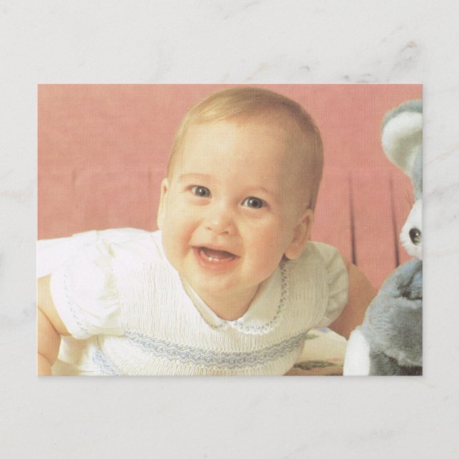 Cartão Postal Vintage Royalty, Príncipe William (Frente)