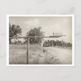 Cartão Postal Vintage rural mailbox em 1930, foto do Mississippi