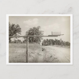 Cartão Postal Vintage rural mailbox em 1930, foto do Mississippi