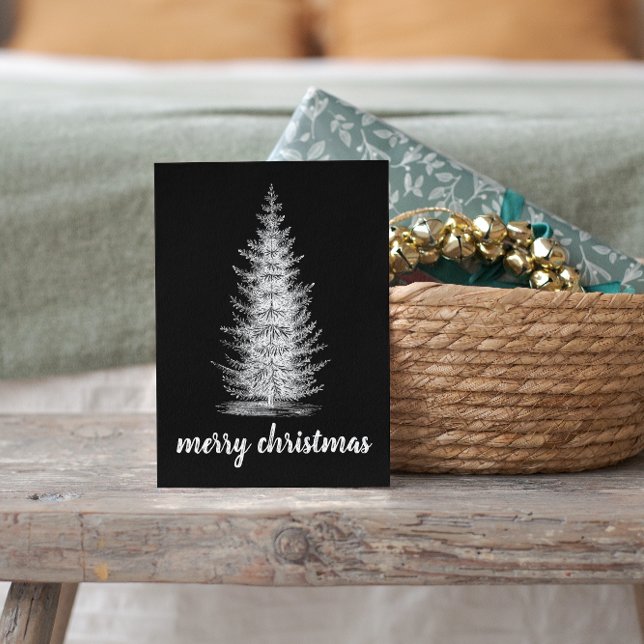 Cartão Postal Vintage rustic neutro sprury feliz natal (Criador carregado)