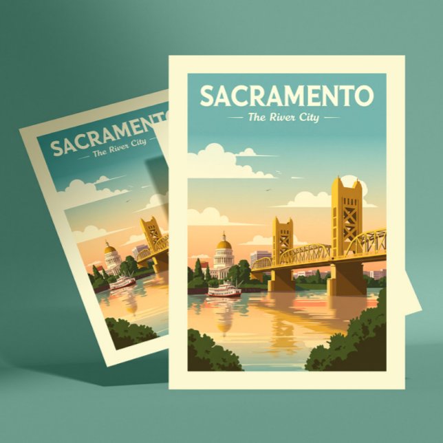 Cartão Postal Vintage Sacramento (Criador carregado)