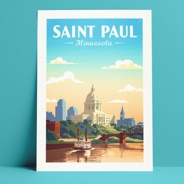 Cartão Postal Vintage Saint Paul Minnesota (Criador carregado)